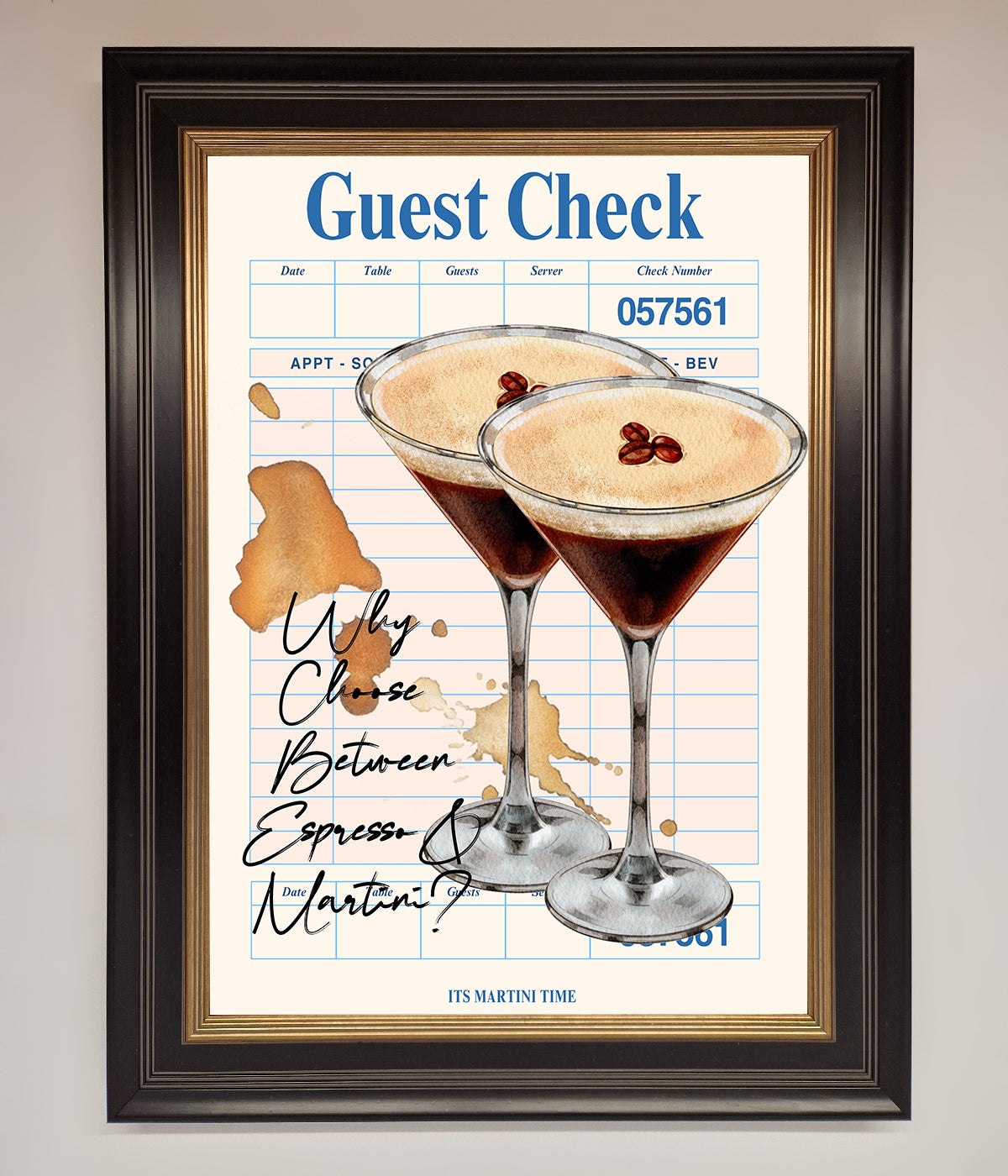 Espresso Martini Framed Wall Art print