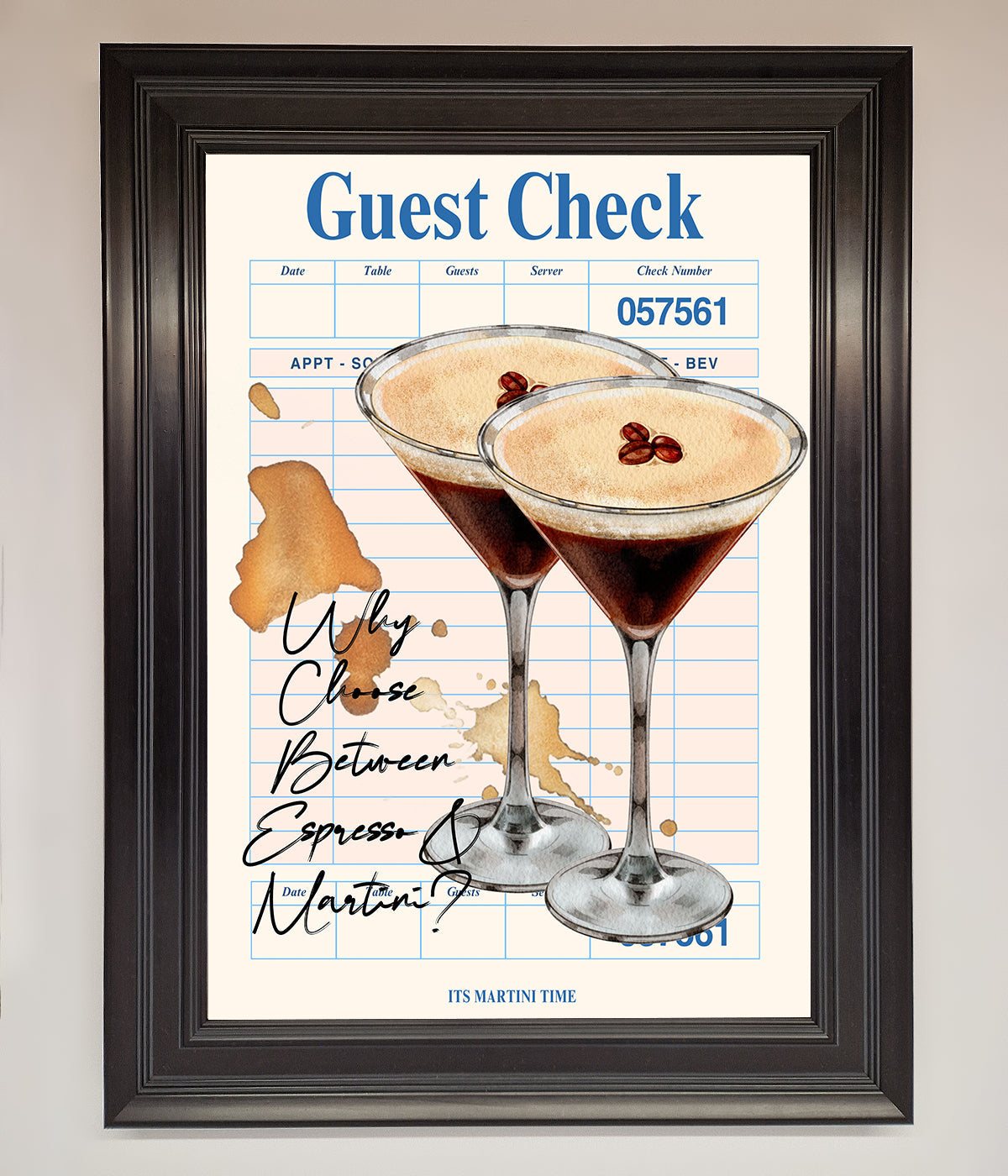 Espresso Martini Framed Wall Art print