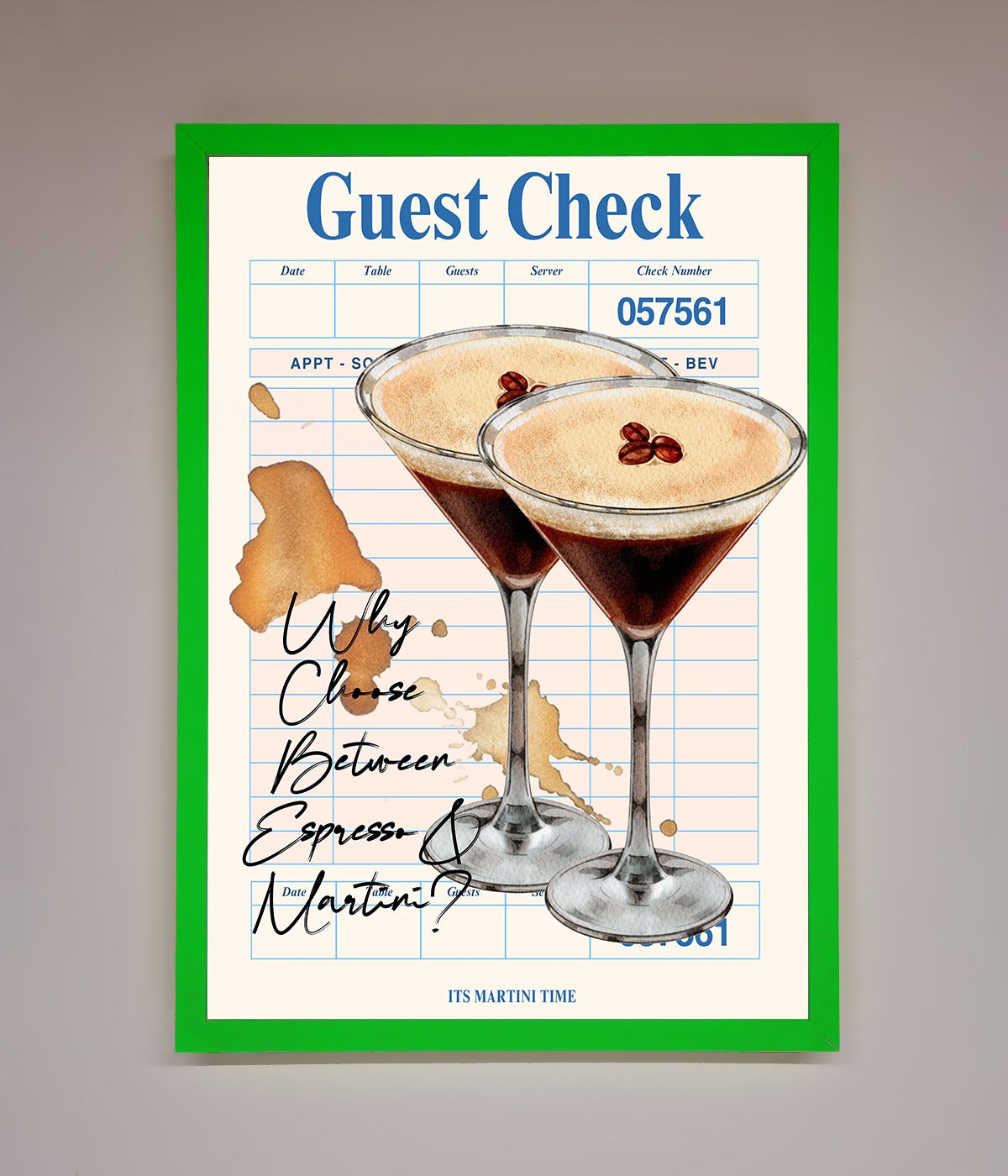 Espresso Martini Framed Wall Art print