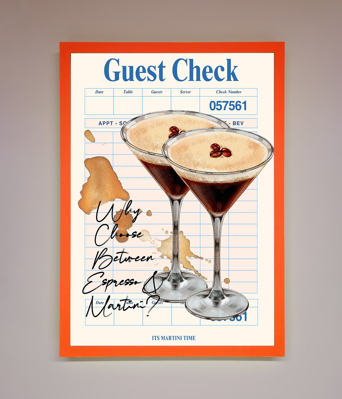 Espresso Martini Framed Wall Art print