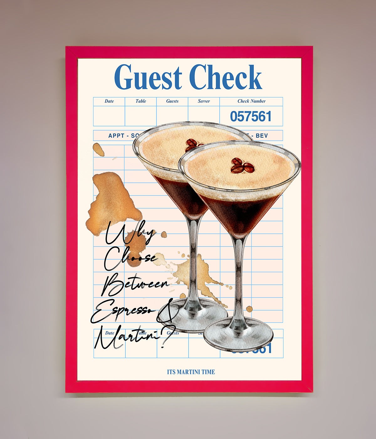 Espresso Martini Framed Wall Art print