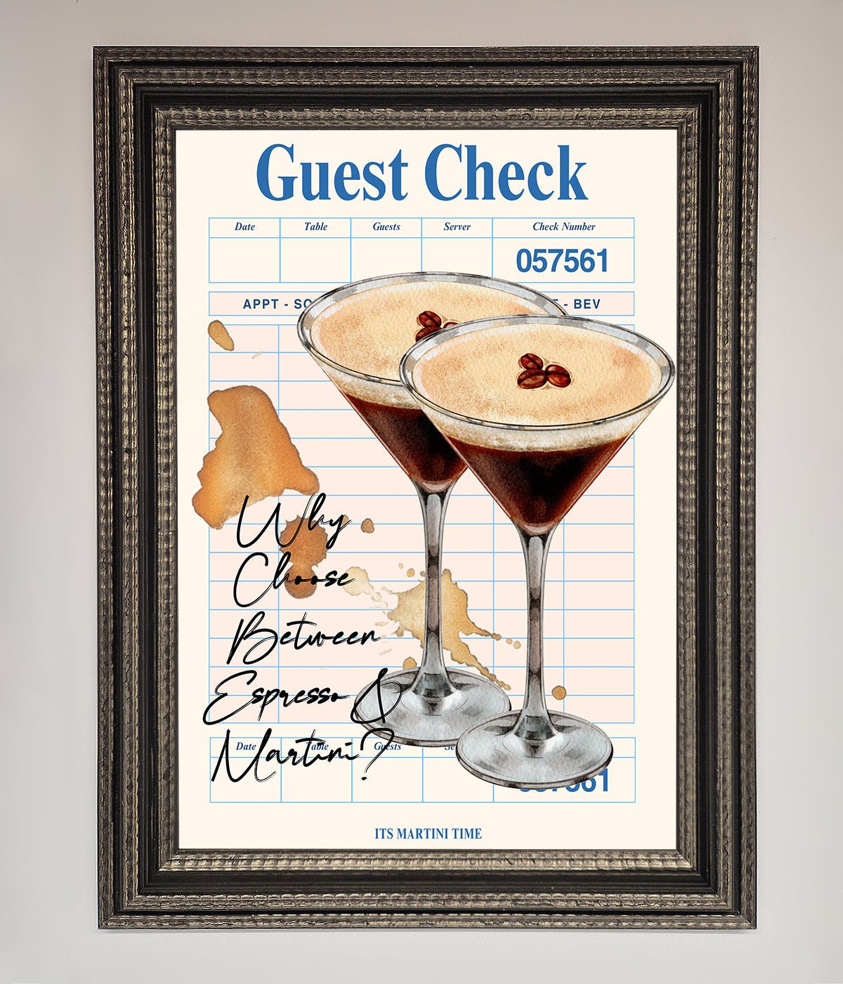 Espresso Martini Framed Wall Art print