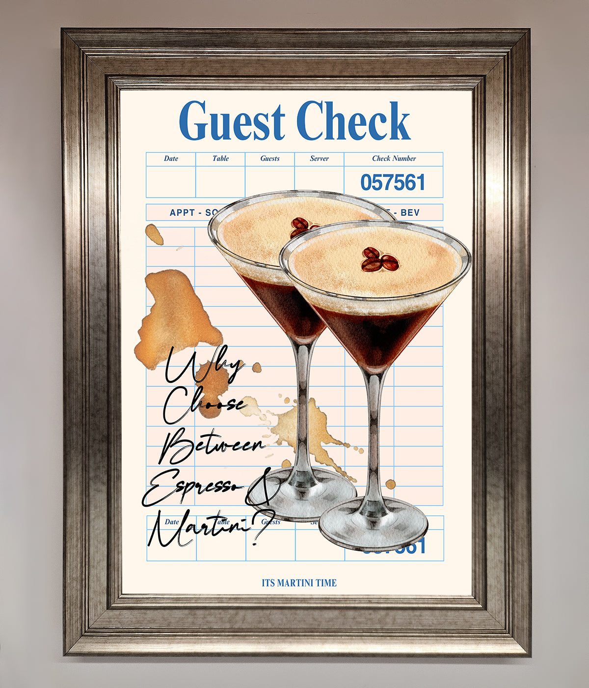 Espresso Martini Framed Wall Art print