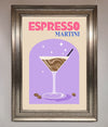 Espresso Martini Lilac Framed Print print