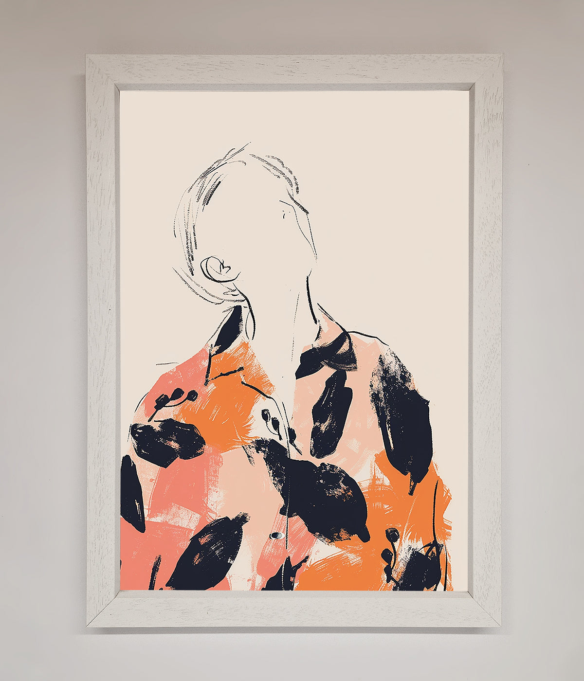 Floral Thinker Framed Wall Art print