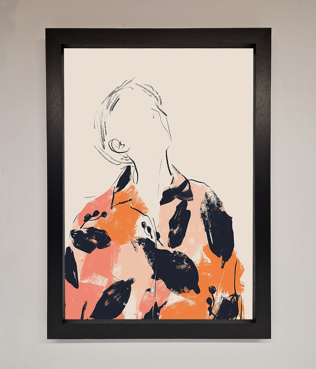 Floral Thinker Framed Wall Art print