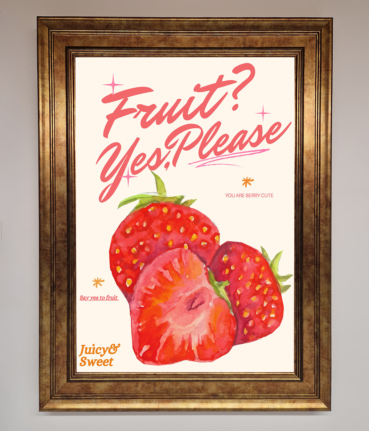 Fruit Yes Please Framed Poster print