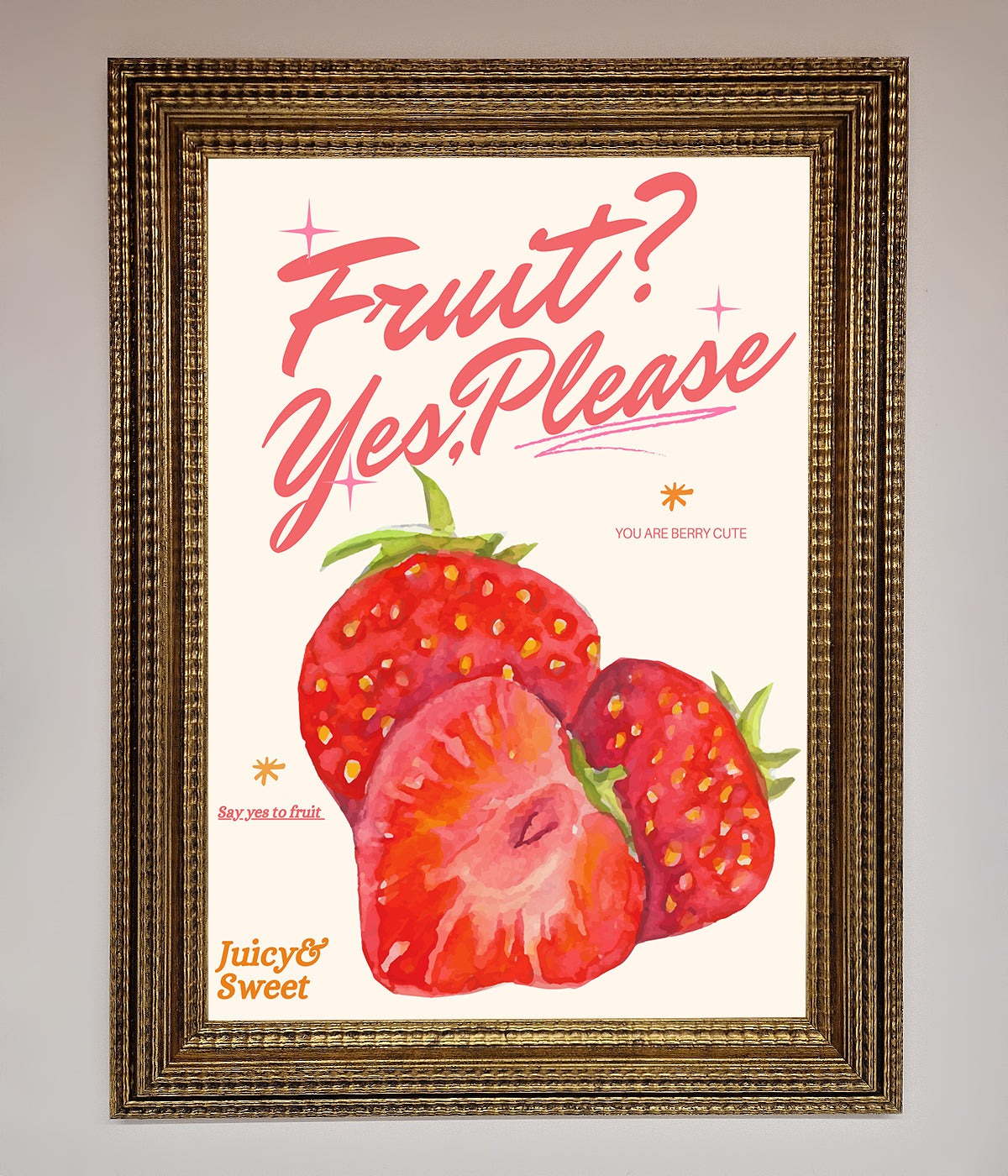 Fruit Yes Please Framed Poster print