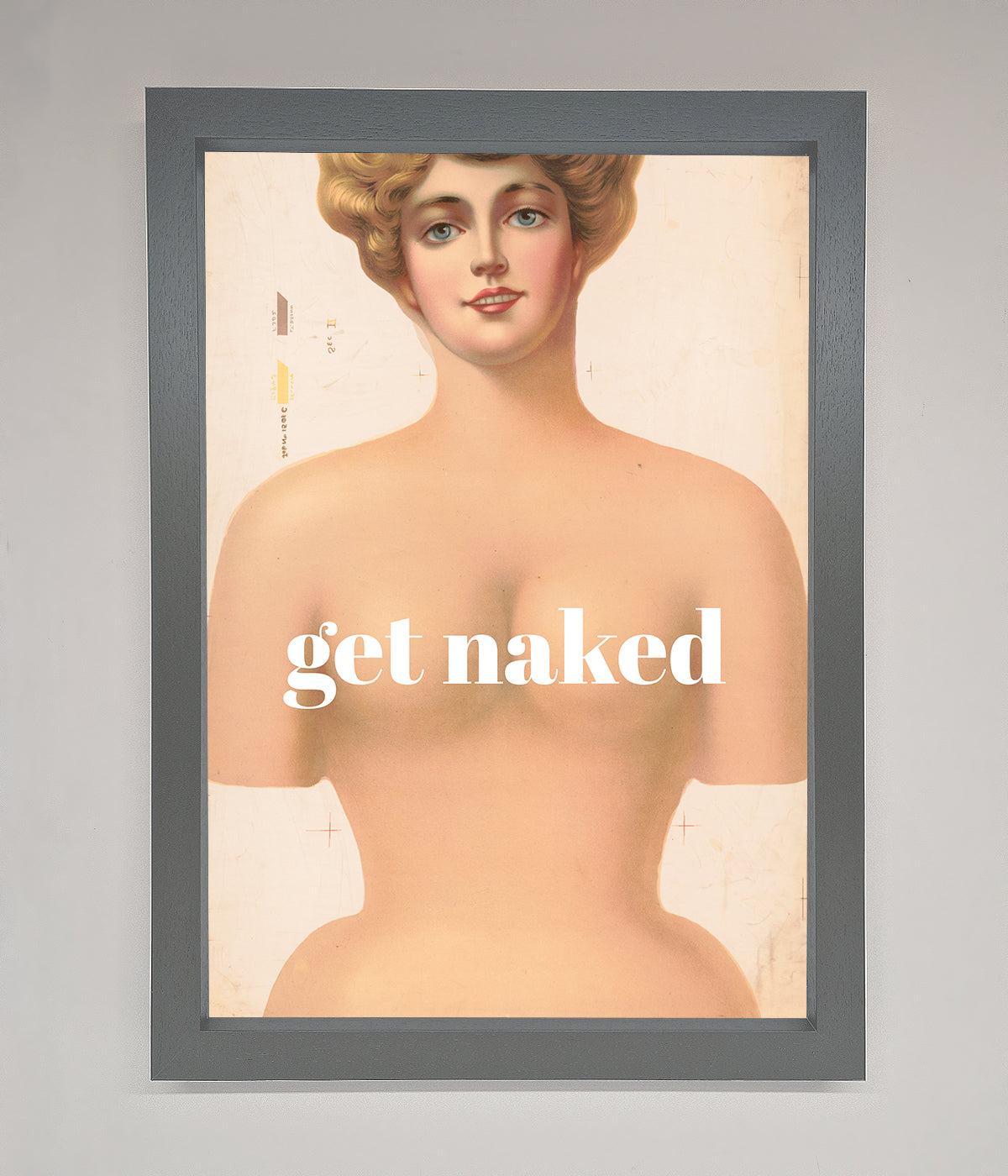 Get Naked Framed Poster print