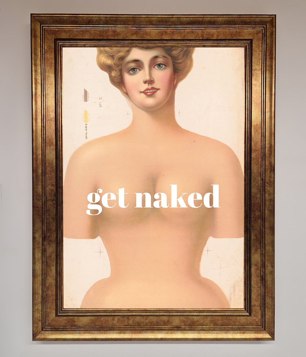 Get Naked Framed Poster print