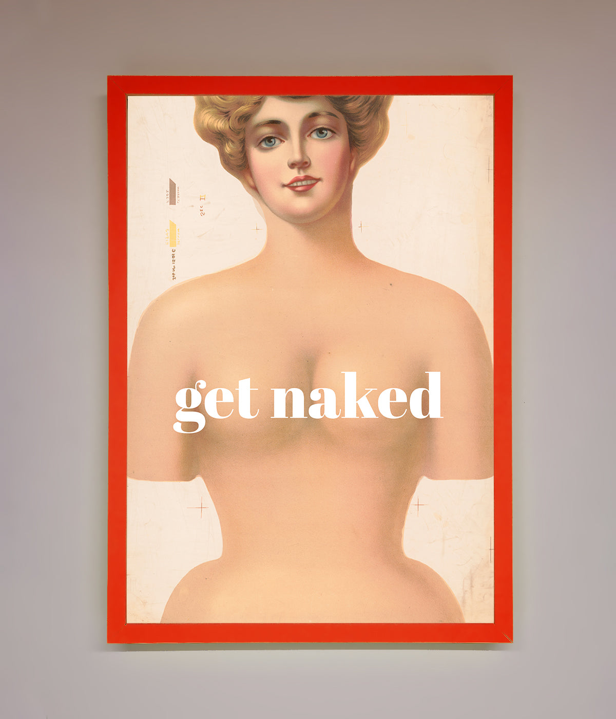 Get Naked Framed Poster print