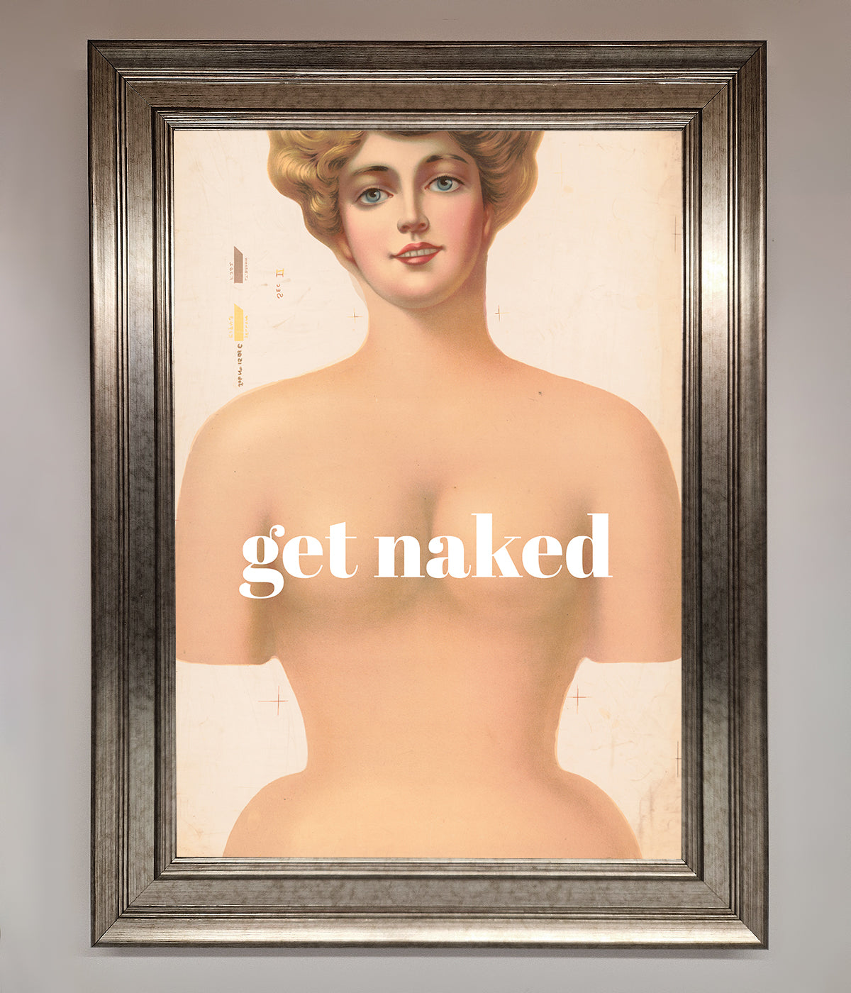 Get Naked Framed Poster print