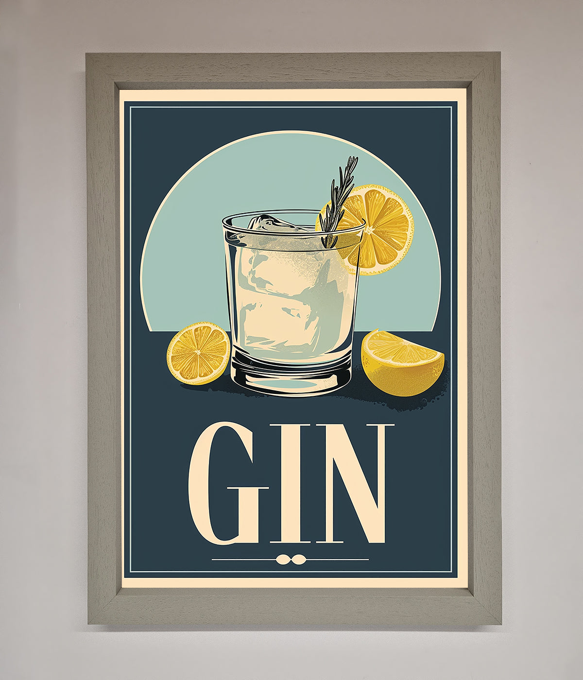 Gin Illustration Framed Poster print