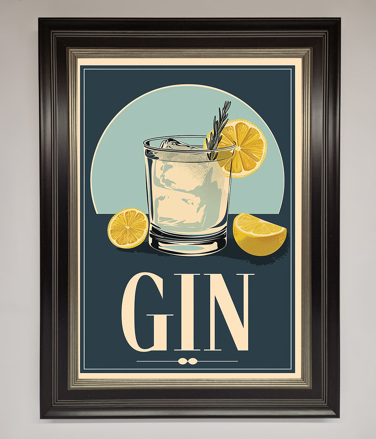 Gin Illustration Framed Poster print