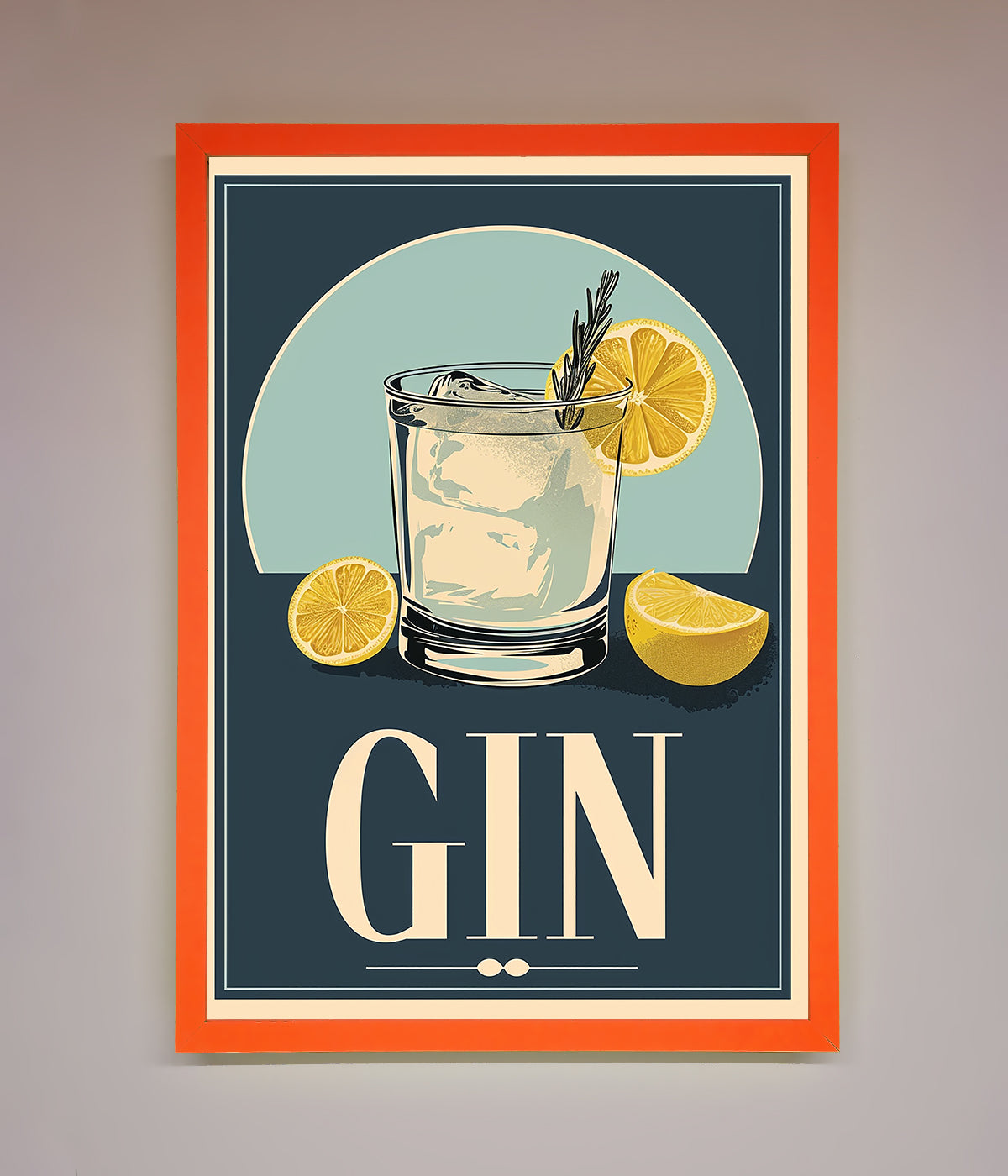 Gin Illustration Framed Poster print