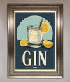 Gin Illustration Framed Poster print