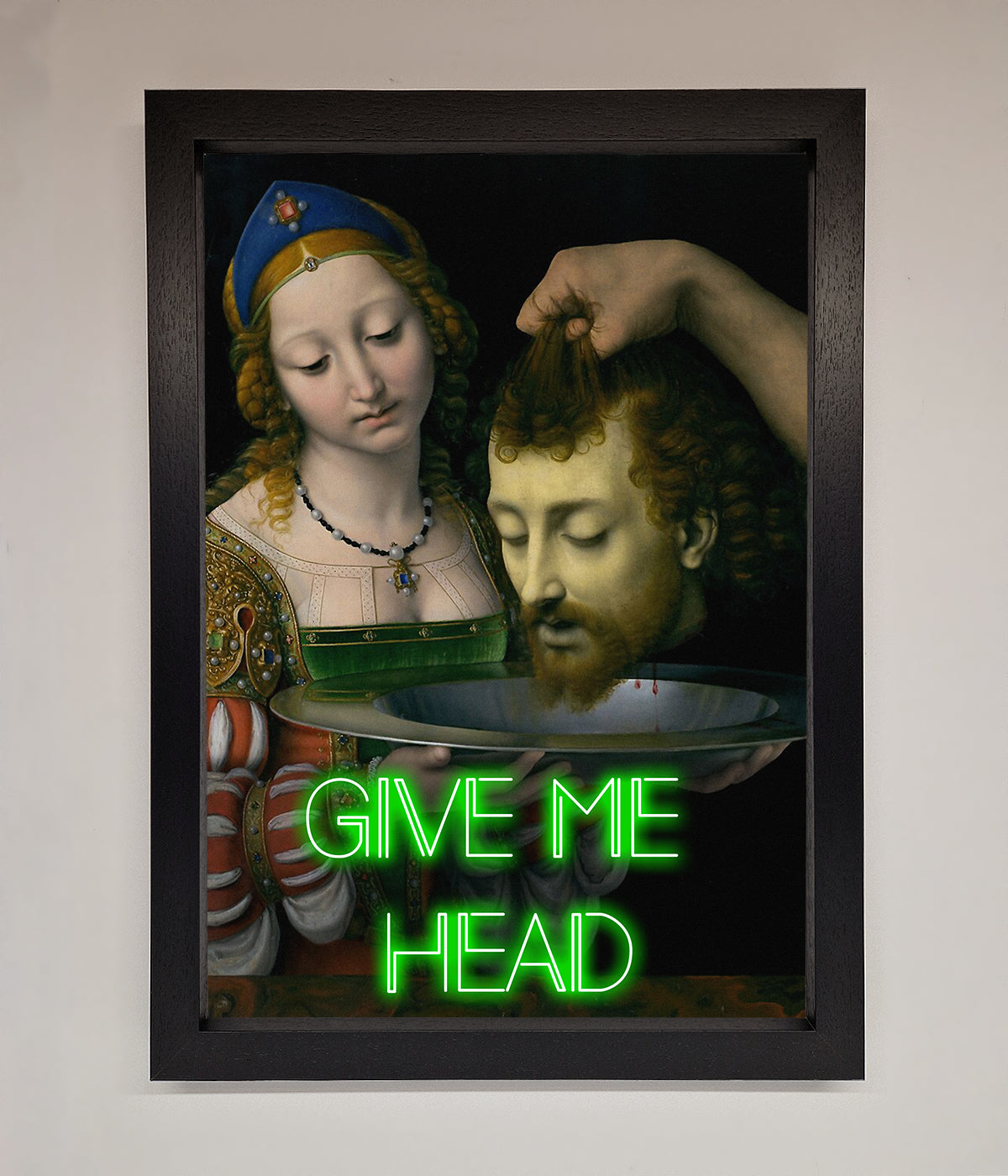 Give Me Head Renaissance Framed Poster print