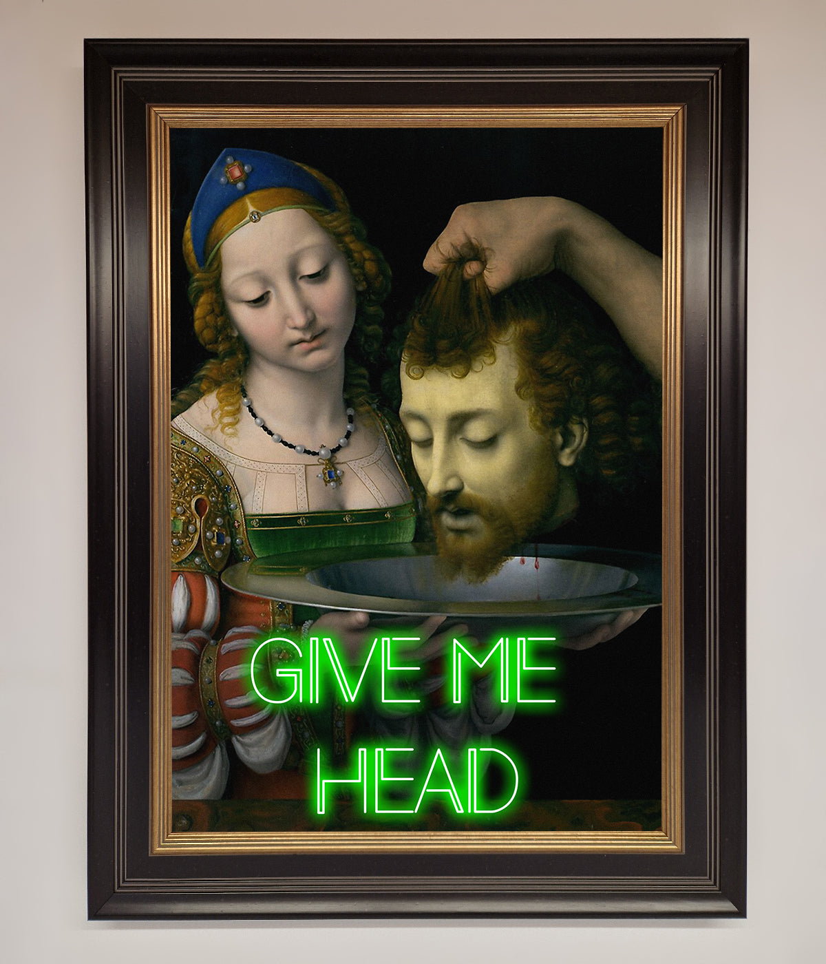 Give Me Head Renaissance Framed Poster print