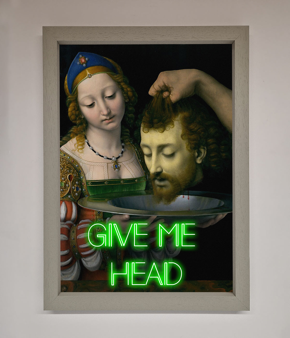 Give Me Head Renaissance Framed Poster print