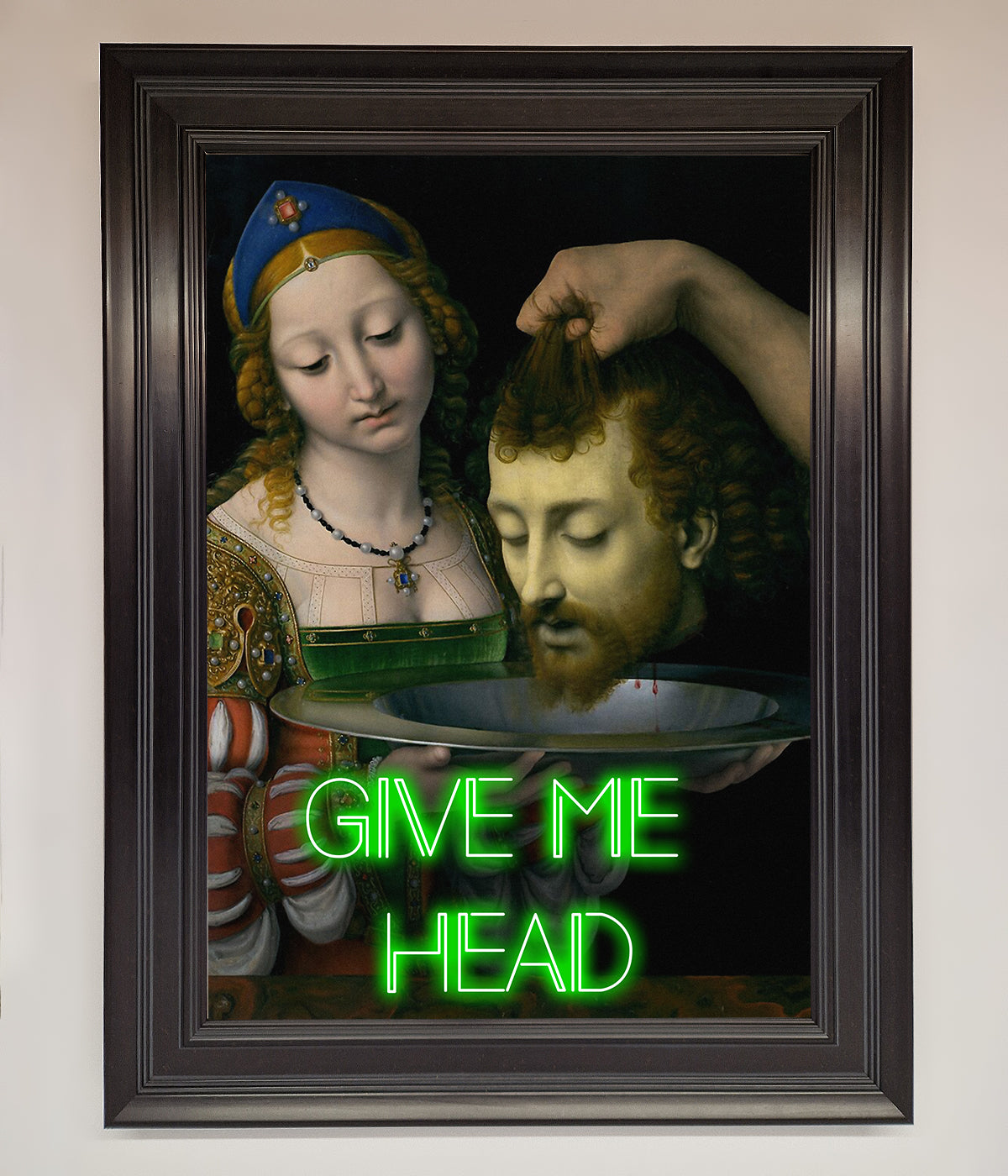 Give Me Head Renaissance Framed Poster print