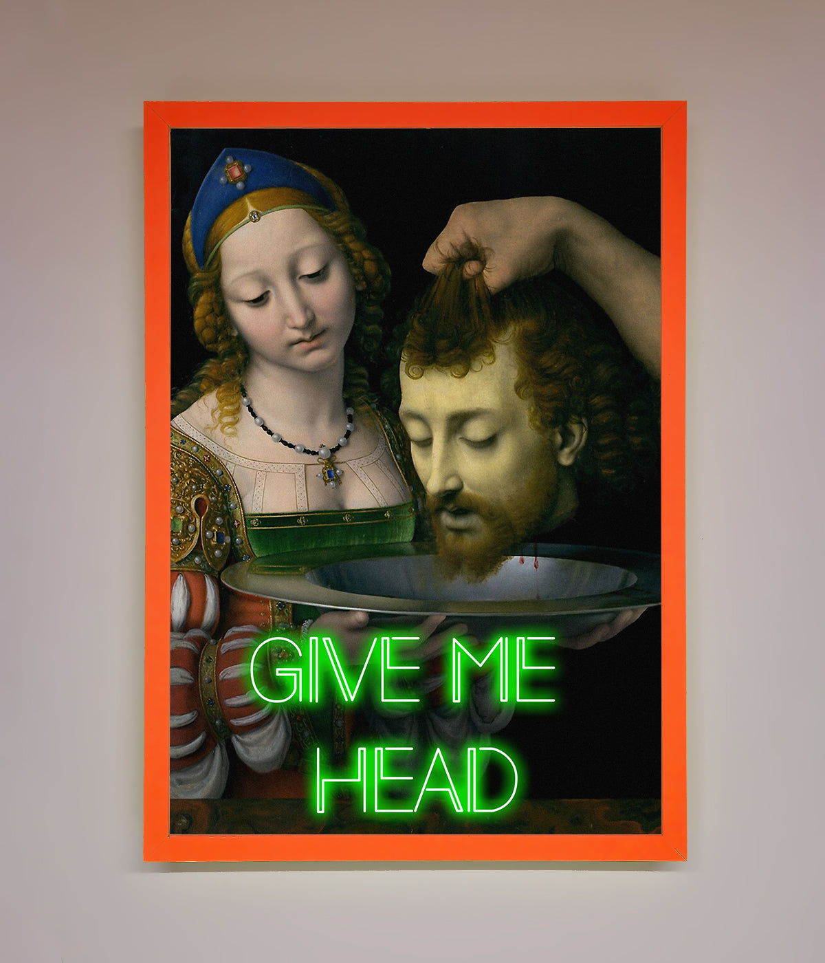 Give Me Head Renaissance Framed Poster print