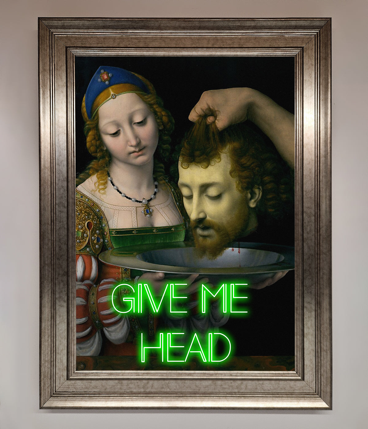 Give Me Head Renaissance Framed Poster print