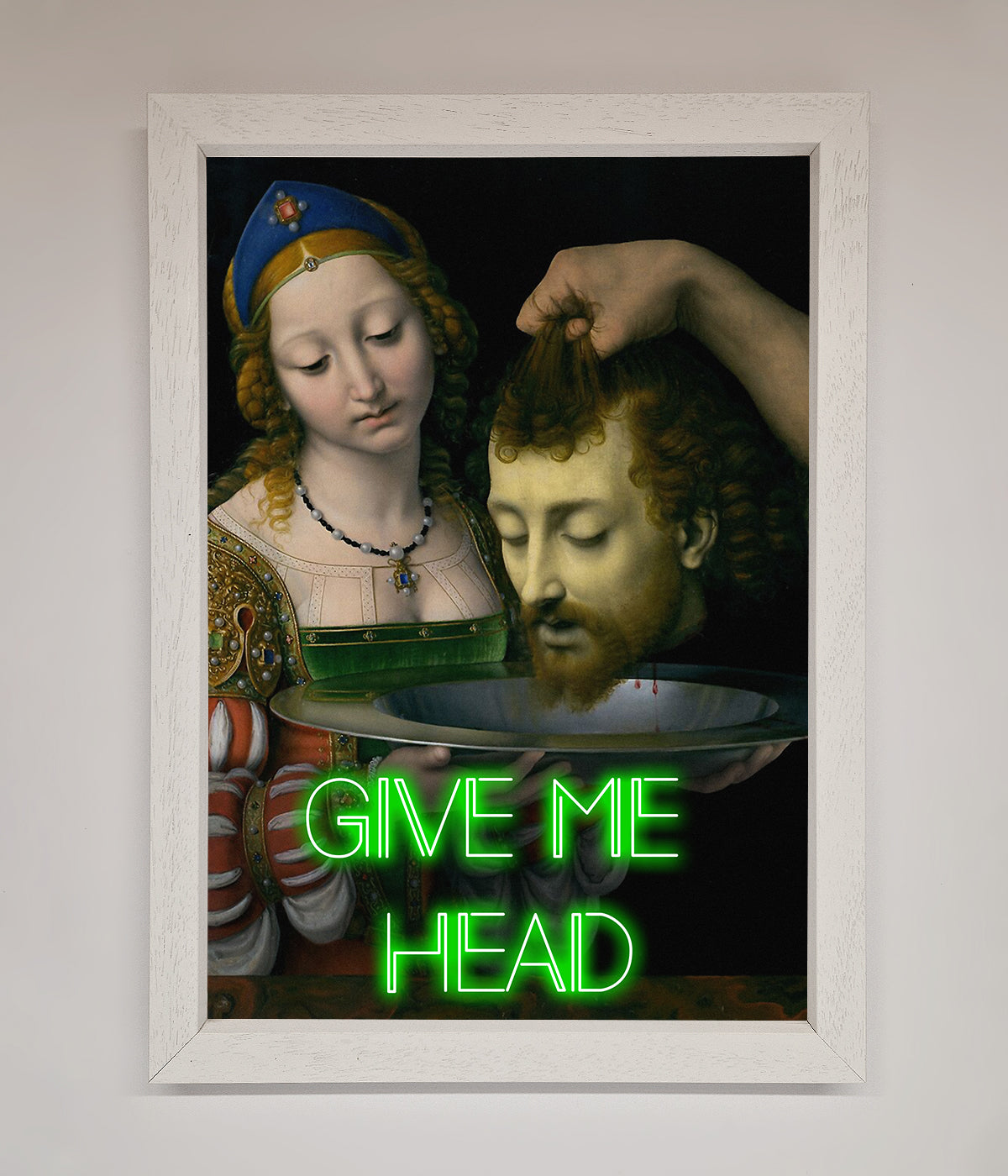 Give Me Head Renaissance Framed Poster print