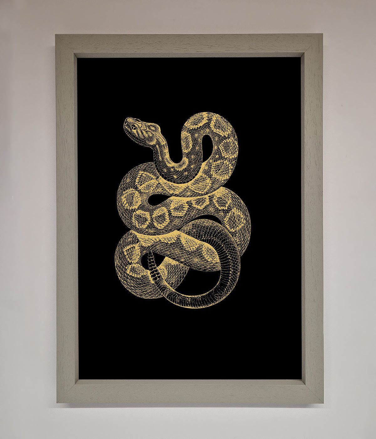 Golden Serpent Framed Wall Art print