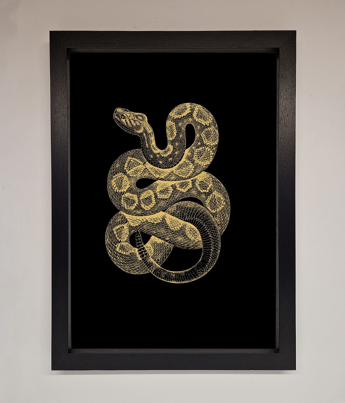 Golden Serpent Framed Wall Art print