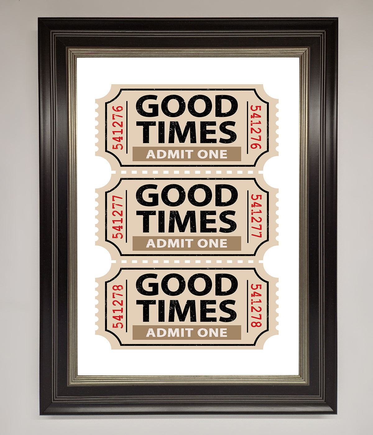 Good Times Beige Framed Wall Art print