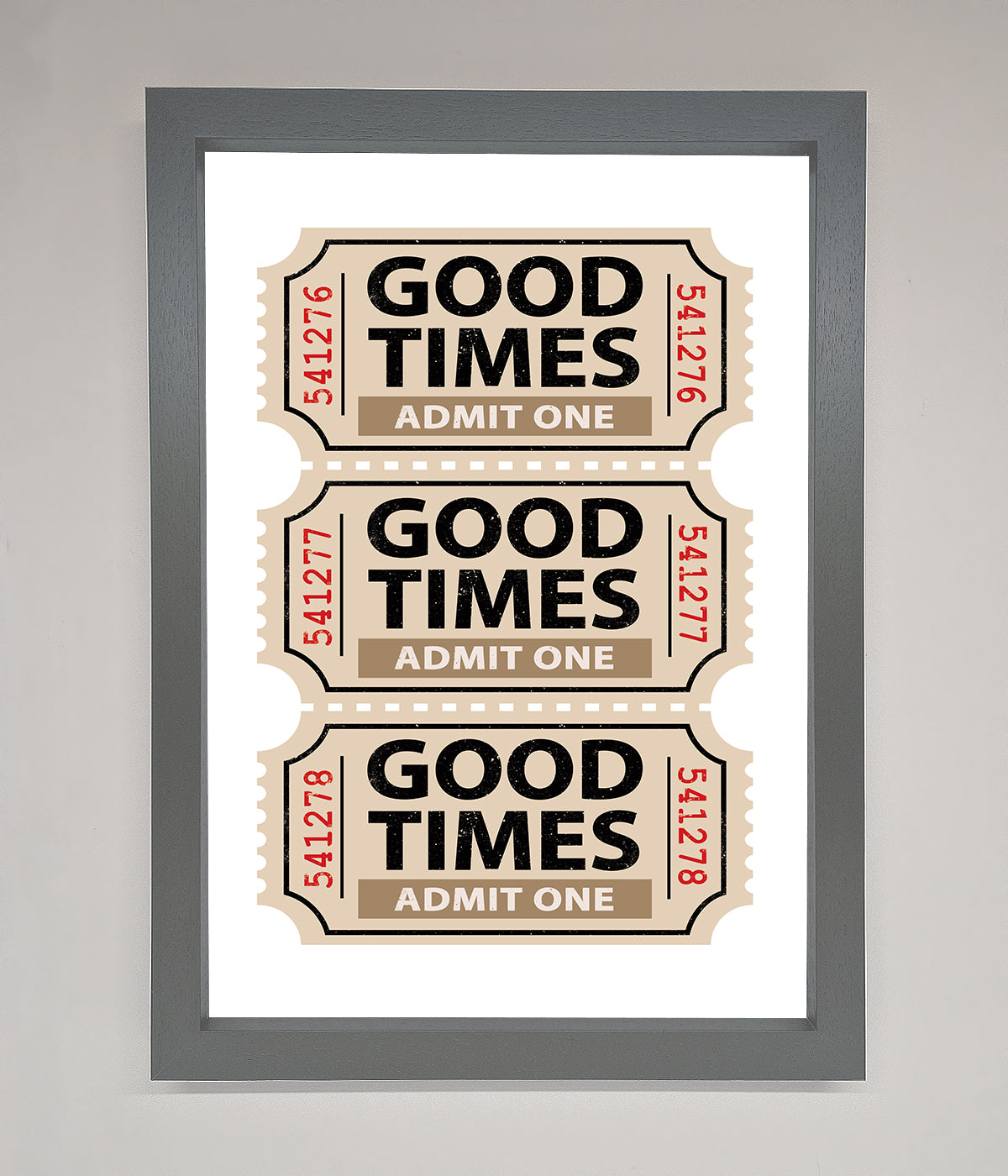 Good Times Beige Framed Wall Art print