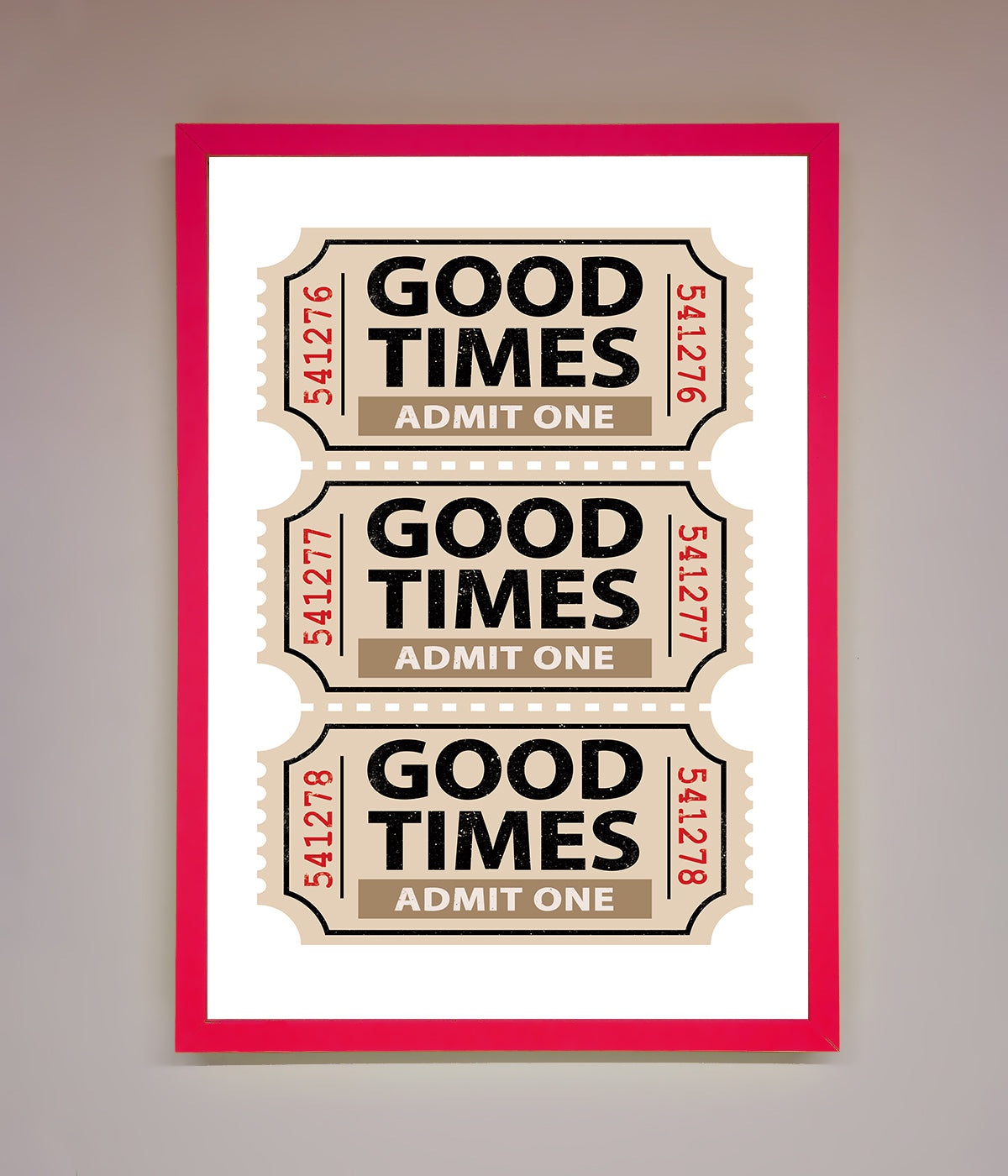 Good Times Beige Framed Wall Art print