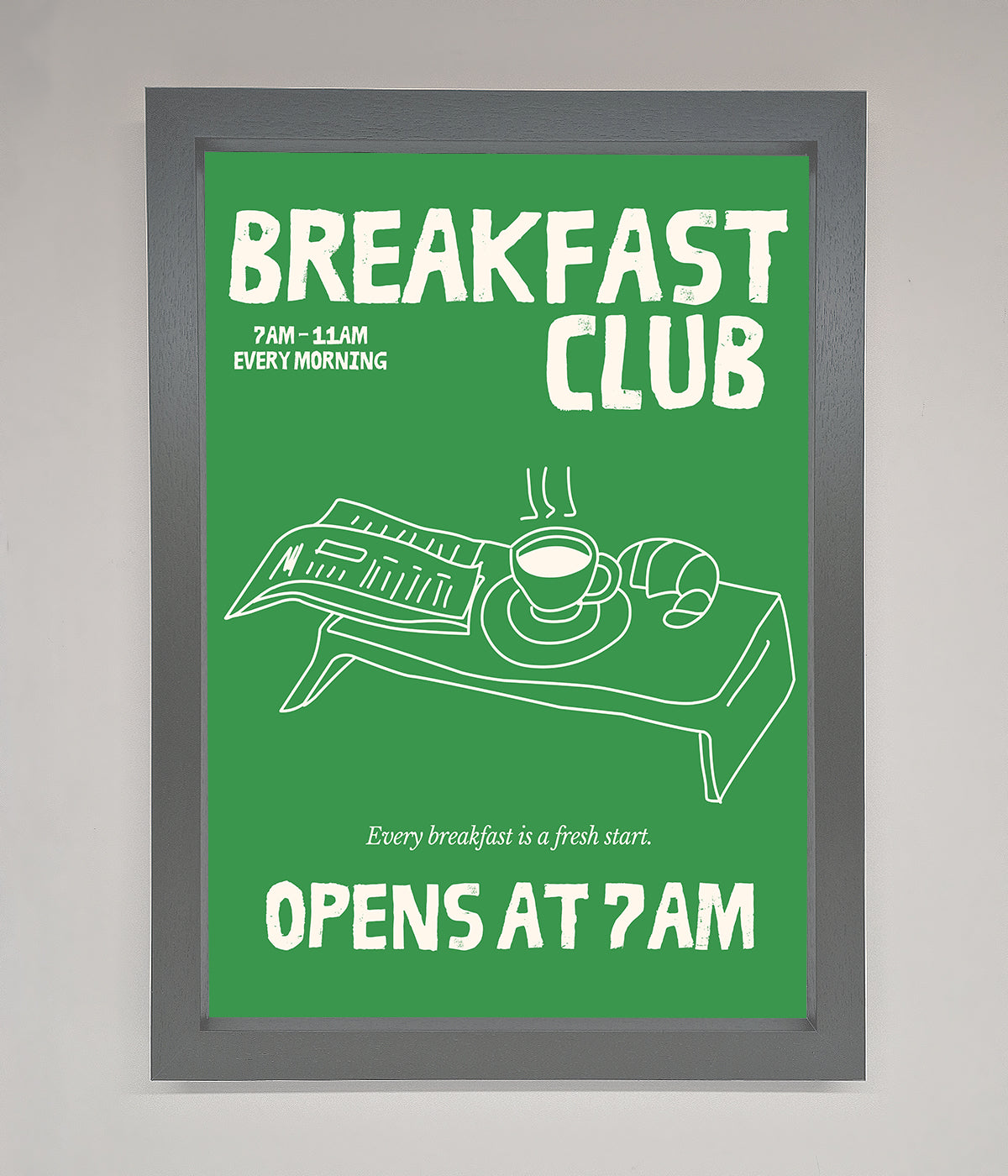 Green Breakfast Club Framed Wall Art print