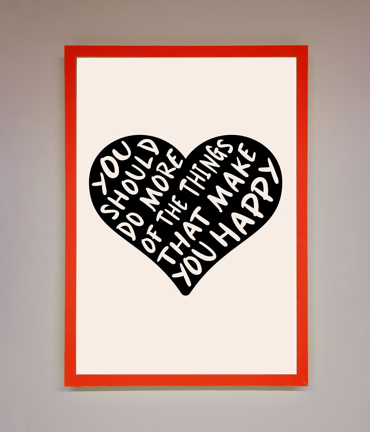 Happy Heart Framed Print print