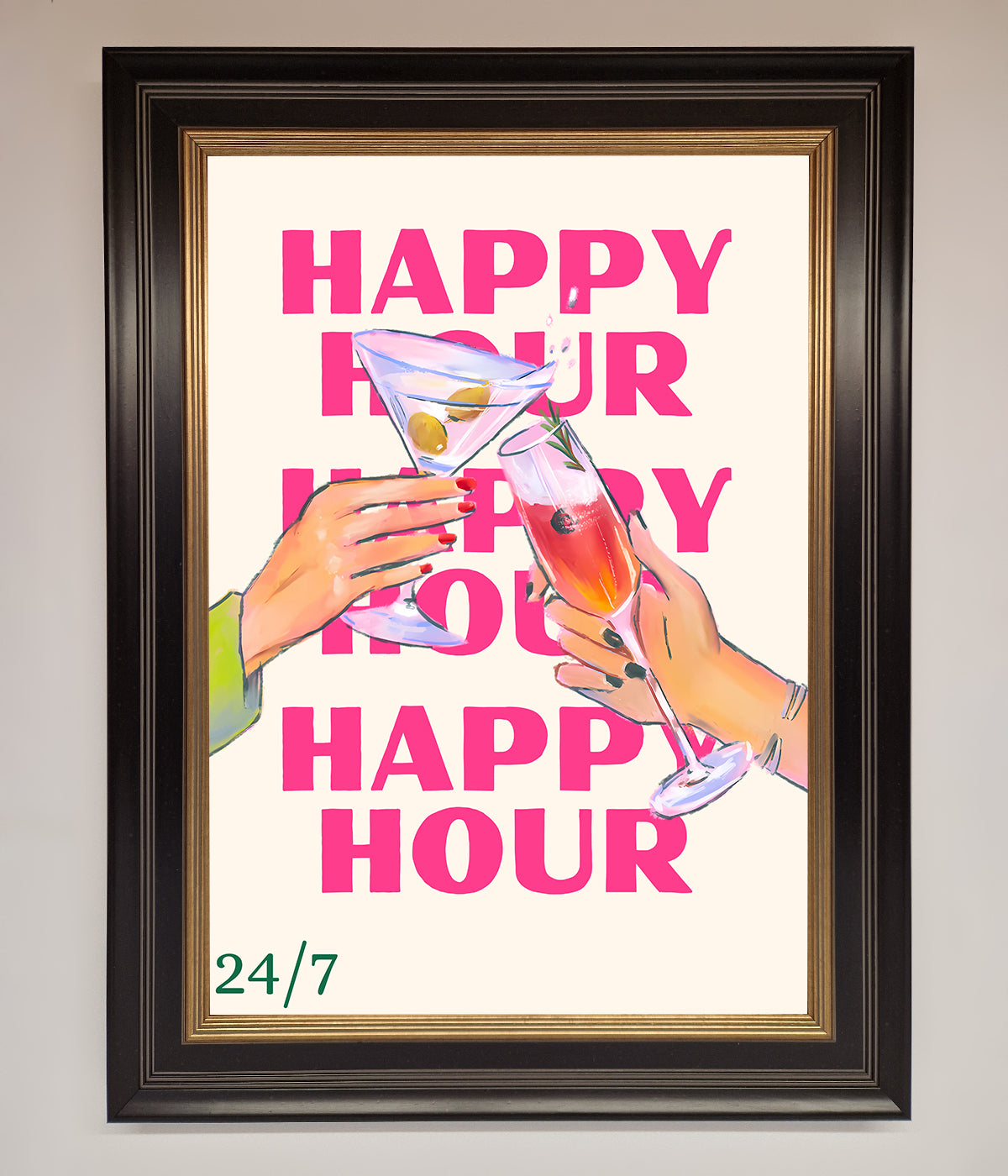 Happy Hour Framed Poster print