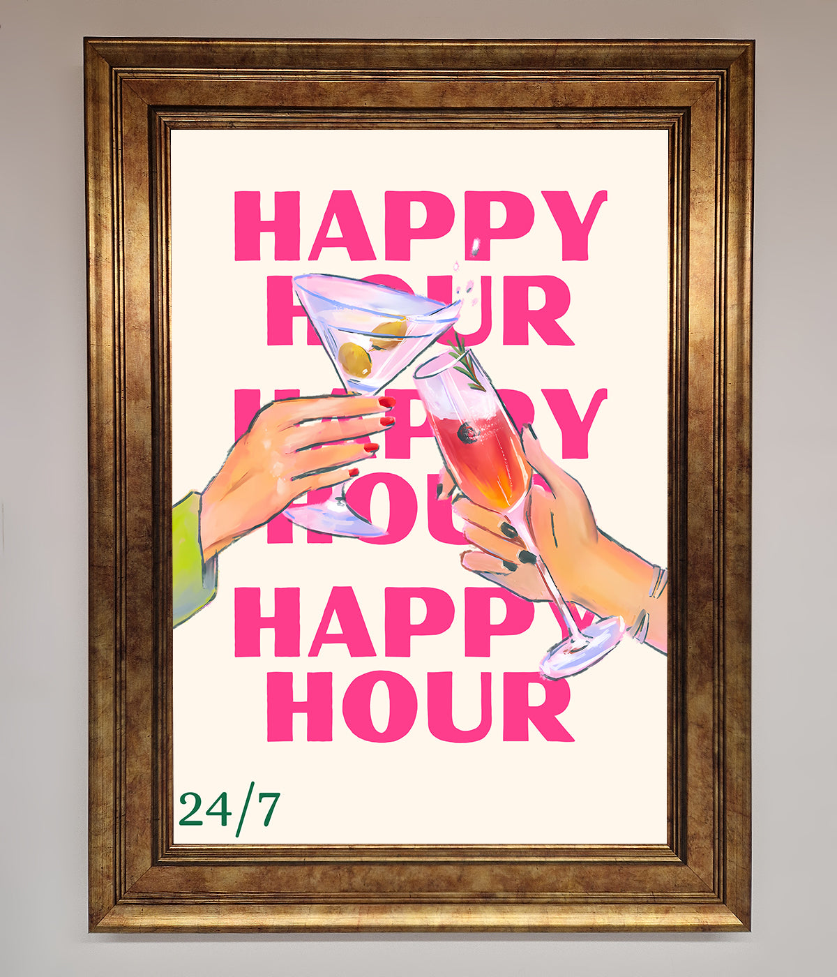 Happy Hour Framed Poster print