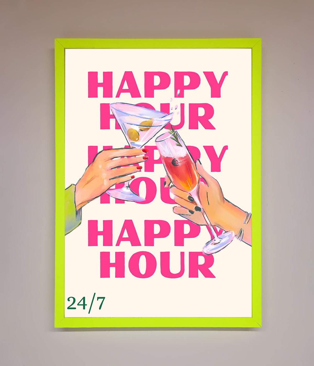 Happy Hour Framed Poster print