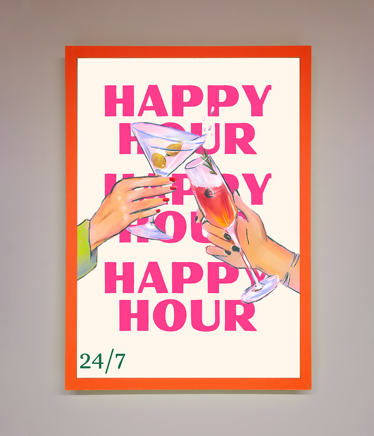 Happy Hour Framed Poster print