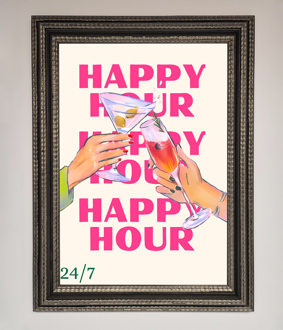 Happy Hour Framed Poster print