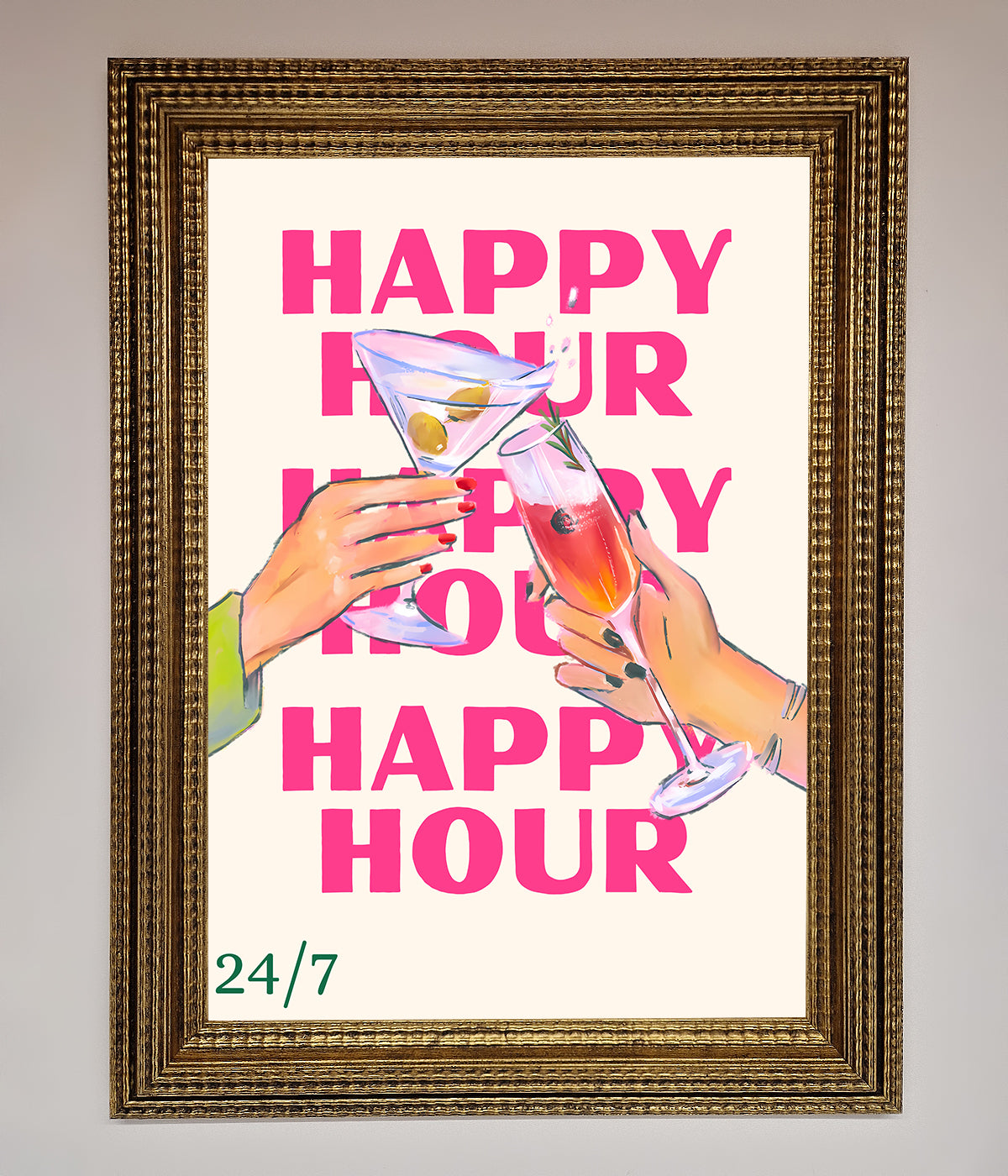 Happy Hour Framed Poster print