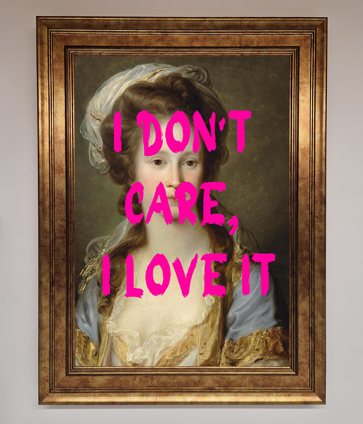 I Dont Care I Love It Framed Print print