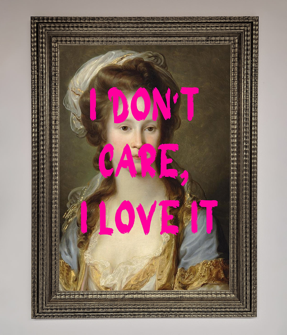 I Dont Care I Love It Framed Print print