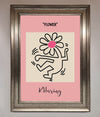 Keith Haring Flower Pink Framed Poster print