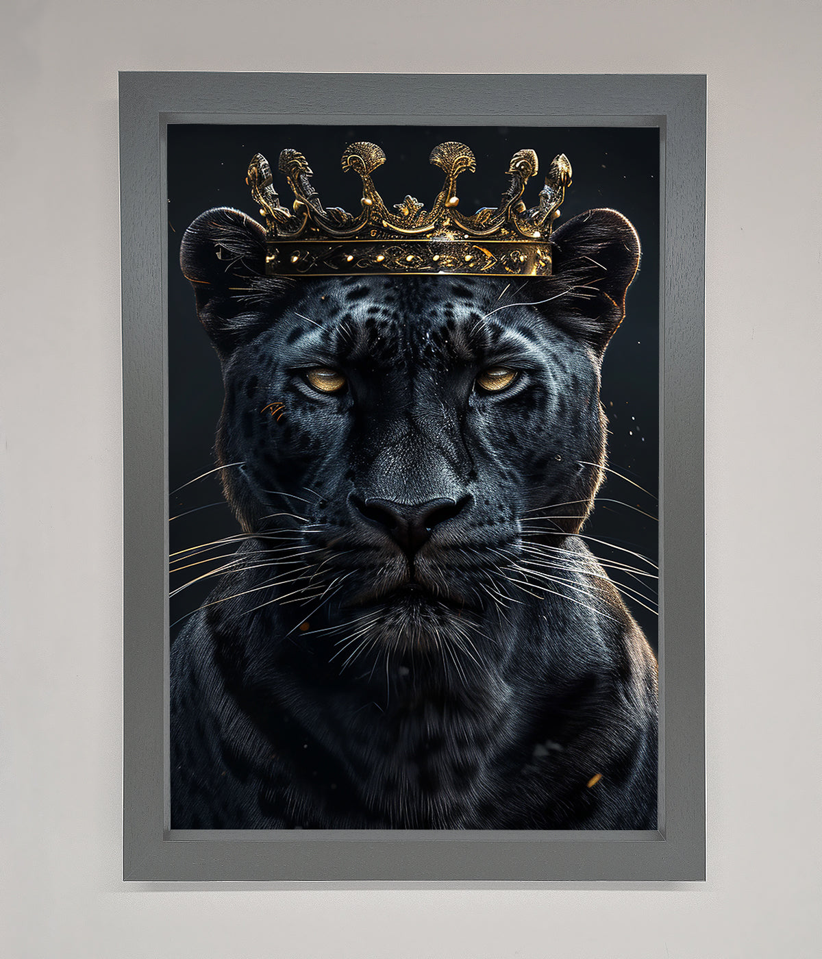 King Panther Framed Wall Art print