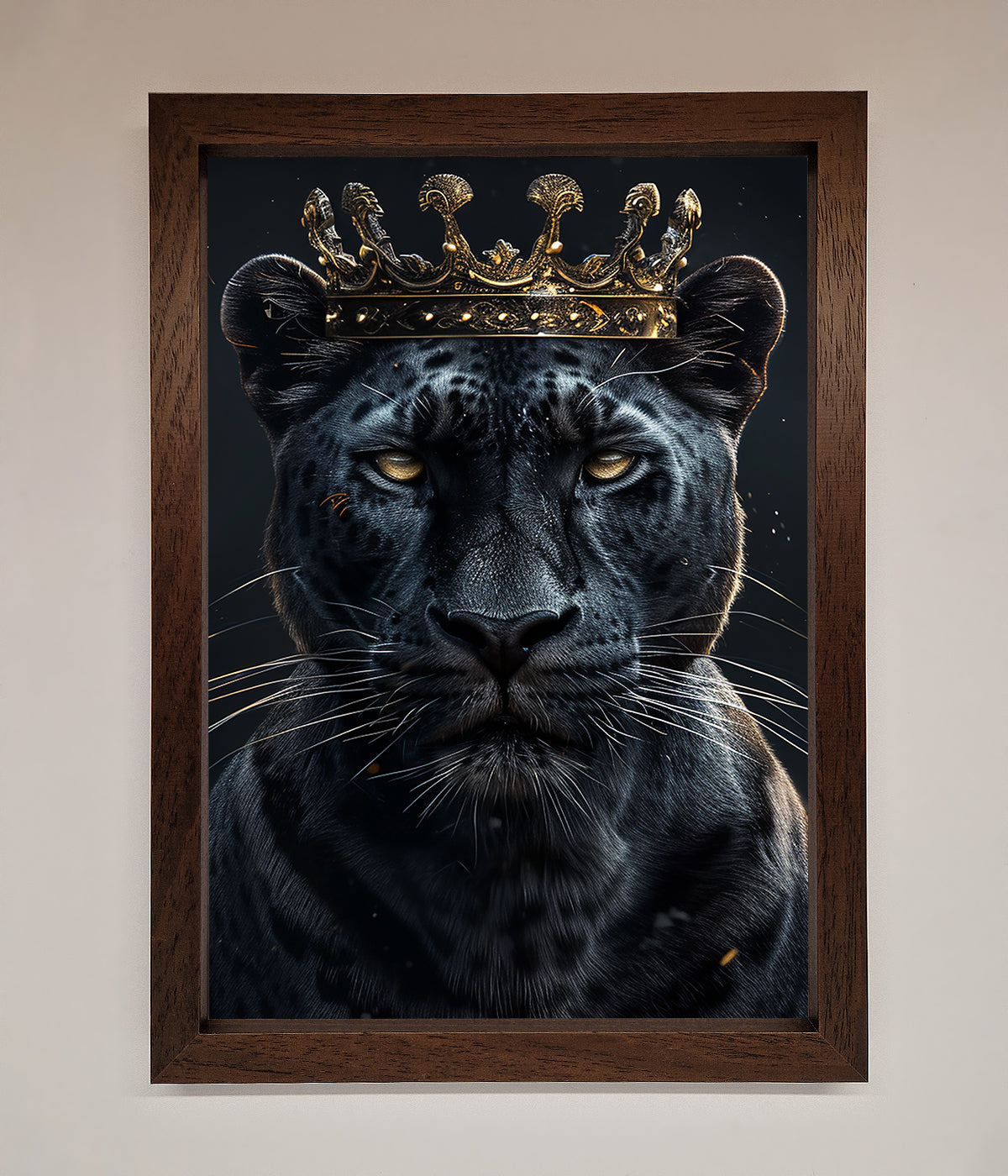 King Panther Framed Wall Art print