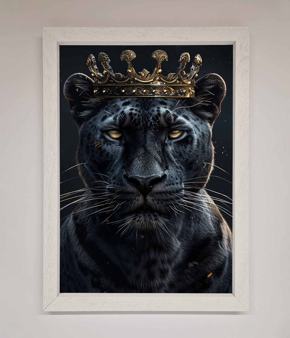 King Panther Framed Wall Art print