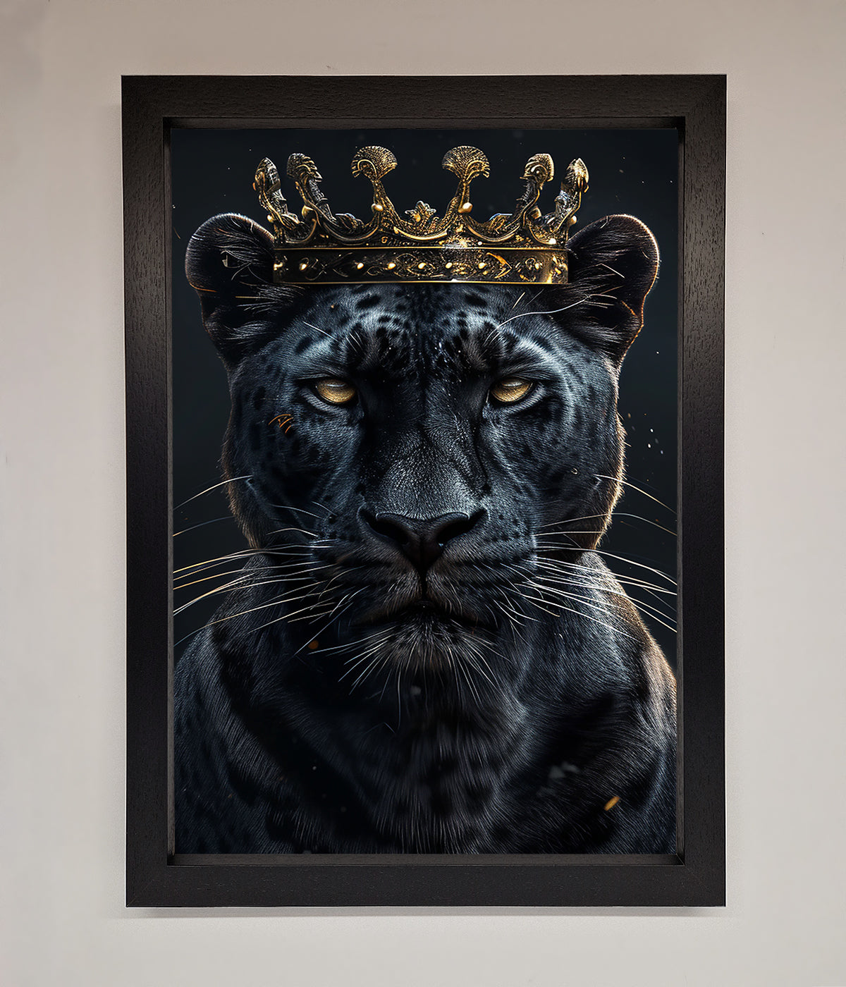 King Panther Framed Wall Art print