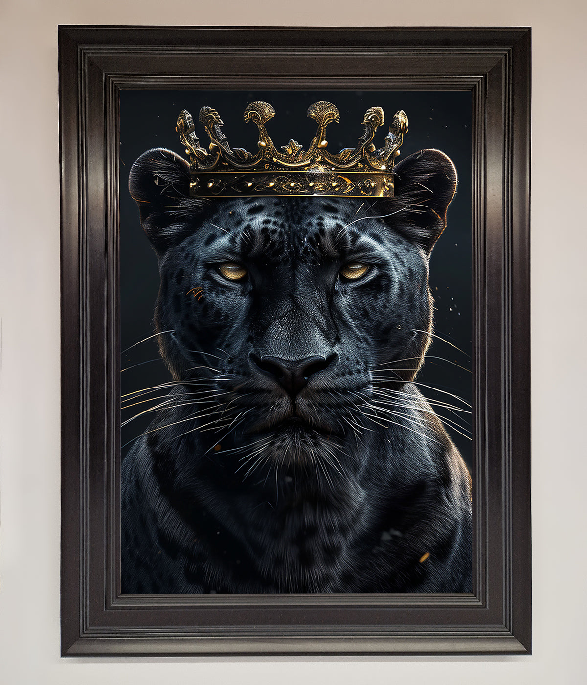 King Panther Framed Wall Art print