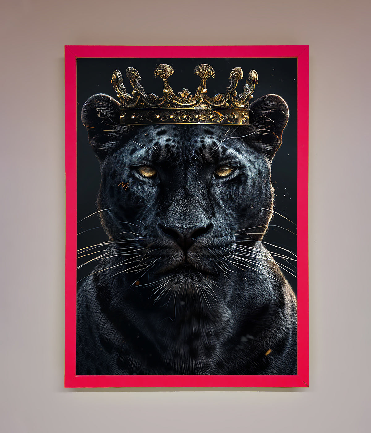 King Panther Framed Wall Art print