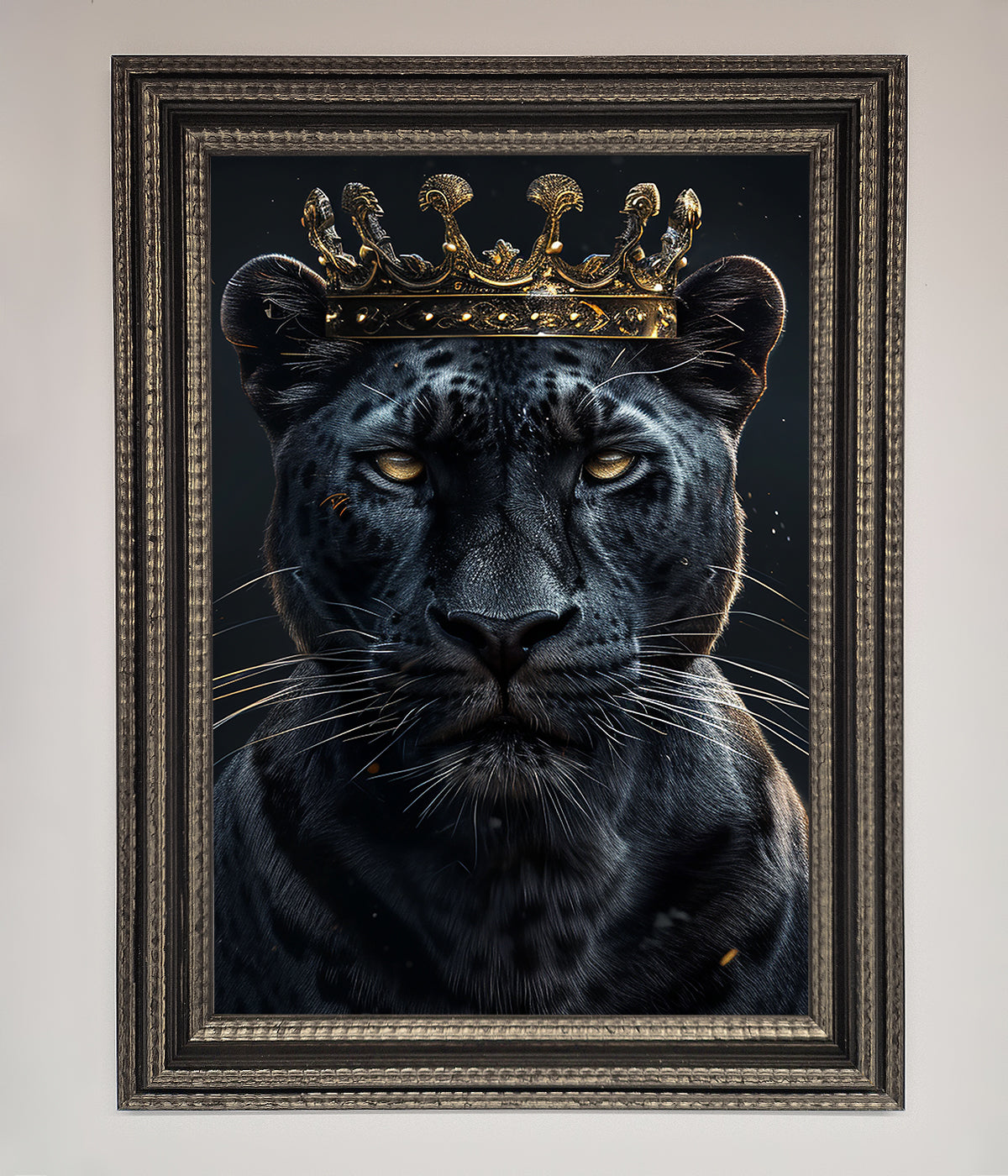 King Panther Framed Wall Art print